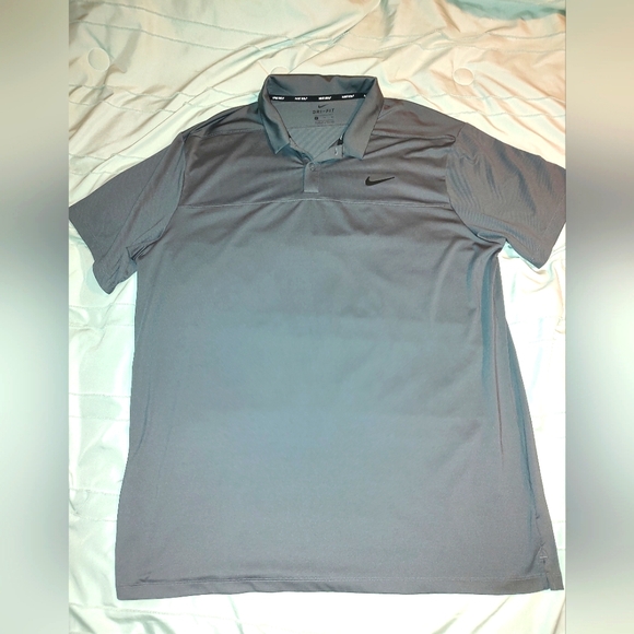 Men's Nike Dri-FIT collared shirt, dark gray, xl - Picture 1 of 4